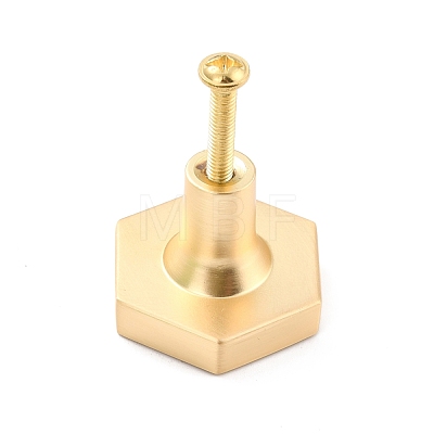 Hexagon with Marble Pattern Brass Box Handles & Knobs DIY-P054-C01-1