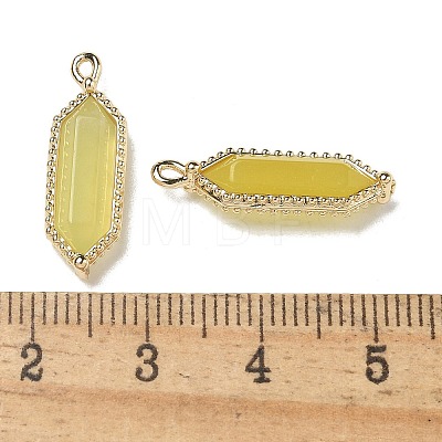 Natural Korean Jade Faceted Double Terminal Pointed Pendants G-G181-05G-03-1