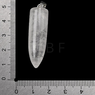 Natural Quartz Crystal Pointed Pendants G-F820-12B-1