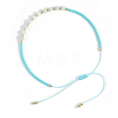 Natural Amazonite Beads Braided Bead Bracelets LS-KZ2587-3-1