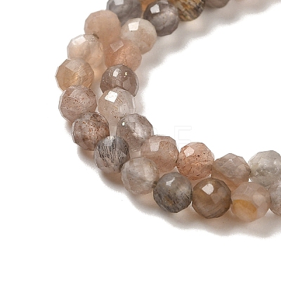 Natural Multi-Moonstone Beads Strands G-B074-B08-02-1