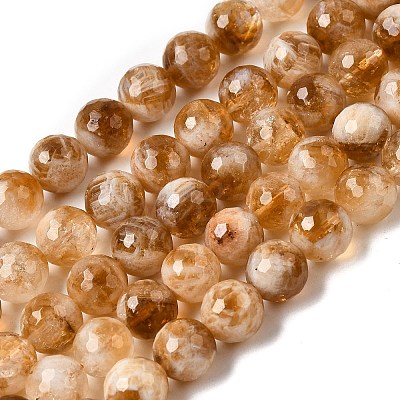 Heated Natural Citrine Beads Strands G-D359-A01-12mm-1