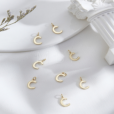 8Pcs Brass Charms KK-LP0001-85C-1