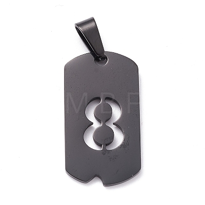 304 Stainless Steel Pendants STAS-H144-02EB-8-1