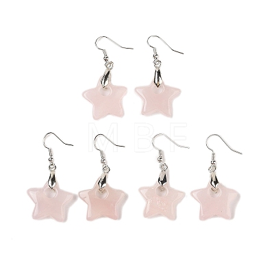 Natural & Synthetic Mixed Stone Dangle Earrings EJEW-F343-C-1