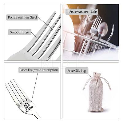 CREATCABIN 2Pcs 410 Stainless Steel Forks AJEW-CN0001-25C-1