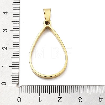 304 Stainless Steel Open Back Bezel Pendants STAS-Z091-05G-05-1