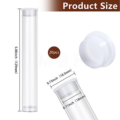 Transparent Tube Plastic Bead Containers with Lids CON-WH0092-81B-1