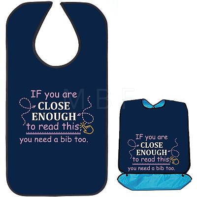 Washable Polyester Canvas Adult Bibs for Eating AJEW-WH0327-014-1