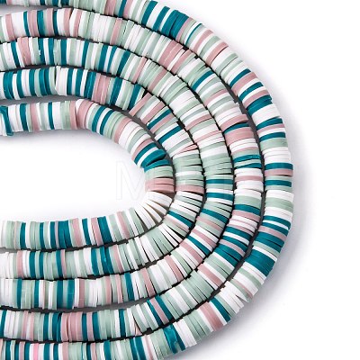 Handmade Polymer Clay Beads Strands CLAY-R089-8mm-T001-1