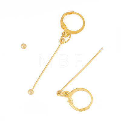 Brass Leverback Earring Findings EJEW-TAC00037-1