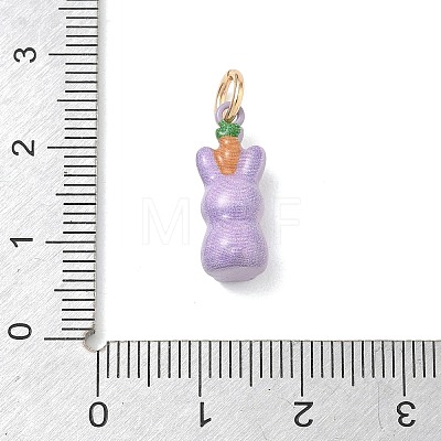 Brass Enamel Pendants KK-CBAE20A-01D-G-1