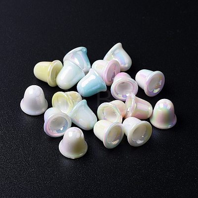 Two Tone Opaque Acrylic Beads X-SACR-K004-02-1