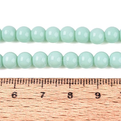 Opaque Solid Color Glass Beads Strands X-GLAA-T032-P6mm-21-1