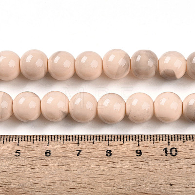 Baking Paint Glass Beads Strands DGLA-N013-10mm-06-1