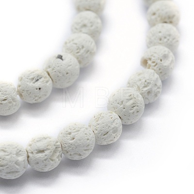 Natural Lava Rock Round Beads Strands G-E508-04-10mm-1