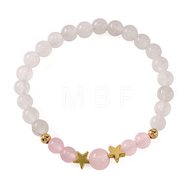 Natural Gemstone Round Beaded Stretch Bracelets for Women KW4259-1