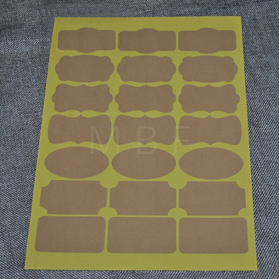 Kraft Paper Stickers AJEW-WH0067-01-1