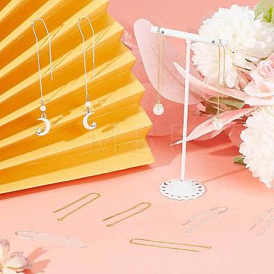 4 Pairs 2 Colors Alloy Stud Earring Findings FIND-BBC0001-48-1