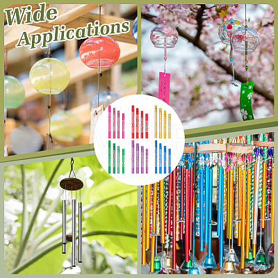 12 Sets 6 Colors Aluminium Round Tube Big Pendants FIND-MA0001-29-1
