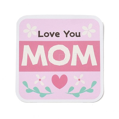 Mother's Day Self-Adhesive Paper Gift Tag Stickers AJEW-Z019-01C-1