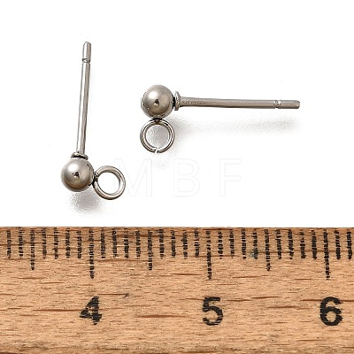 201 Stainless Steel Stud Earring Findings STAS-R156-01P-01-1