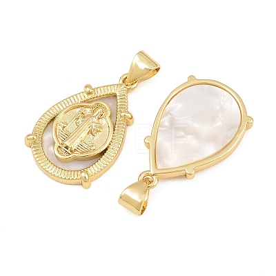 Brass Shell Pendants CU-CBA9482-05G-05-1