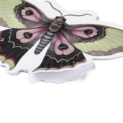 50Pcs Moth PVC Self Adhesive Cartoon Stickers X-STIC-B001-19-1