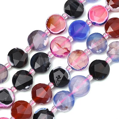 Natural Fire Crackle Agate Beads Strands G-C116-A194-01-1