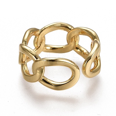 Brass Cuff Rings X-RJEW-F105-03G-1