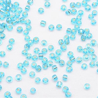 6/0 Transparent Glass Round Seed Beads SEED-J010-F6-23-1