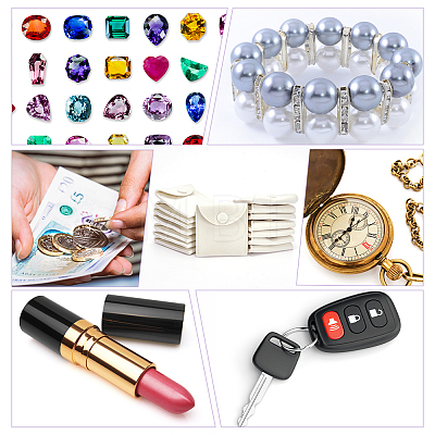 Velvet Jewelry Flap Pouches with Snap Button X-TP-WH0007-10A-1