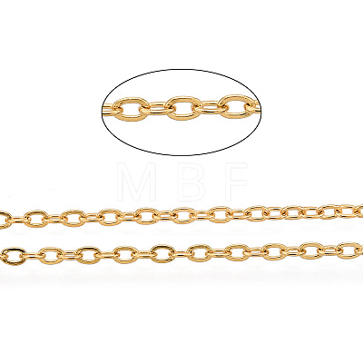 Vacuum Plating 304 Stainless Steel Cable Chains CHS-R002-0.4mm-G-1