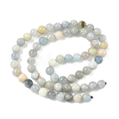 Natural Aquamarine Beads Strands G-D327-A01-7mm-1