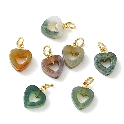 Natural Indian Agate Pendants PALLOY-JF05634-1