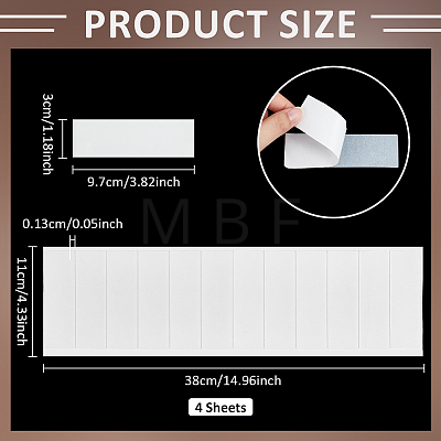 4 Sheets Silicone Anti-slip Grip Tape AJEW-BC0011-32-1