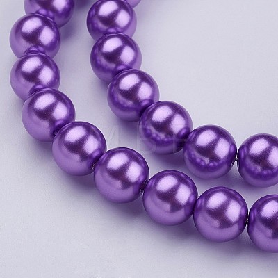 Glass Pearl Beads Strands HY-12D-B15-1