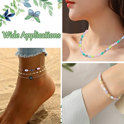 500Pcs Baking Paint Opaque Glass Beads GLAA-CJ0003-01-1