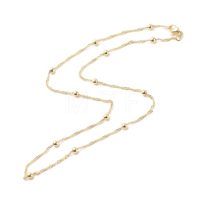 Brass Satellite Chains Necklace for Women NJEW-P265-35G-1