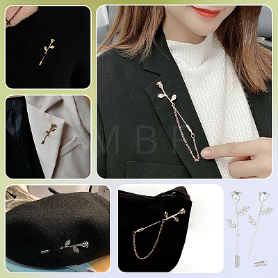 20Pcs Zinc Alloy Brooch Pins JEWB-PH0001-83P-1