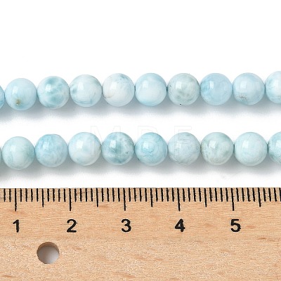Natural Larimar Beads Strands G-B141-01-6mm-1