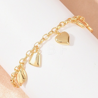 Brass Charm Bracelets BJEW-F545-01B-G-1