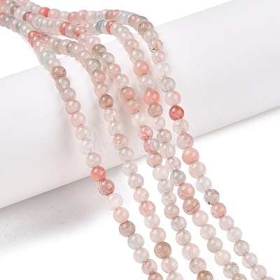 Dyed Natural White Jade Beads Strands G-T140-4mm-A04-1