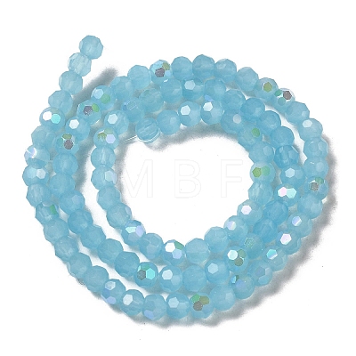 Imitation Jade Glass Beads Strands EGLA-A035-J4mm-L04-1