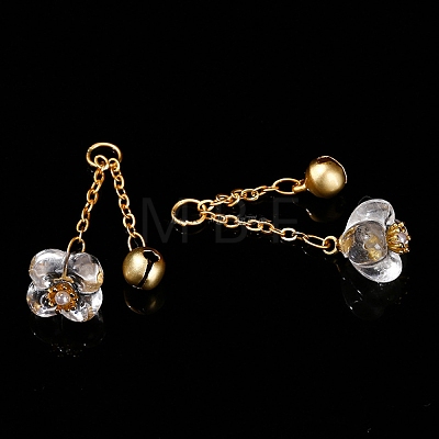 Natural Quartz Crystal Flower Charms PW-WG62F11-01-1