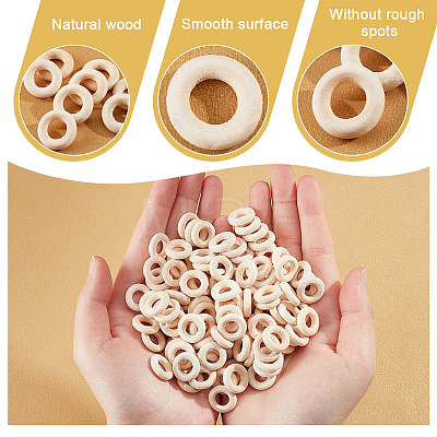  Donut Wooden Linking Rings WOOD-NB0002-11-1