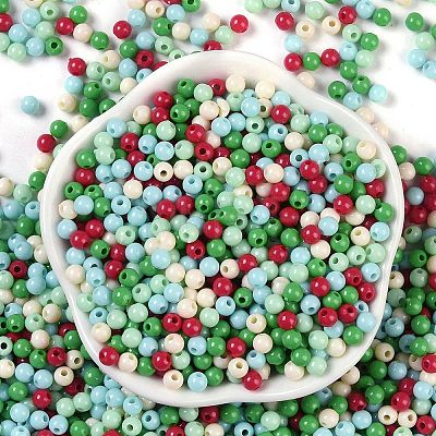 Opaque Acrylic Beads OACR-H118-07B-08-1