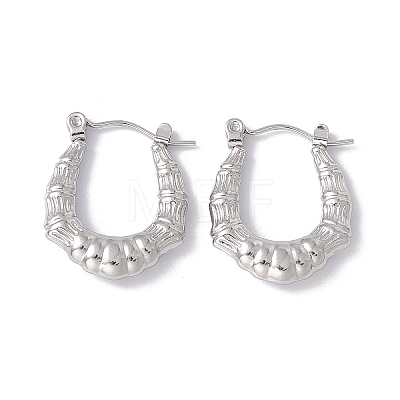 Non-Tarnish 304 Stainless Steel Chunky Hoop Earrings for Women EJEW-E199-07P-1