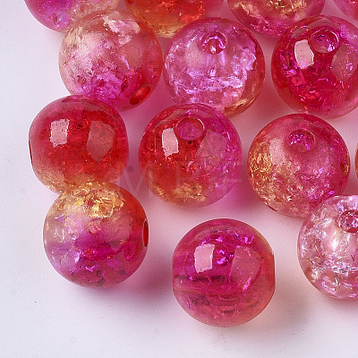 Transparent Crackle Acrylic Beads LS-CACR-N002-09-1