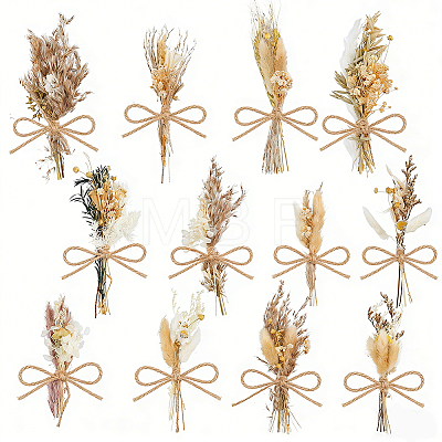 12Pcs Mini Dried Flower Bouquet AJEW-WH0696-530-1